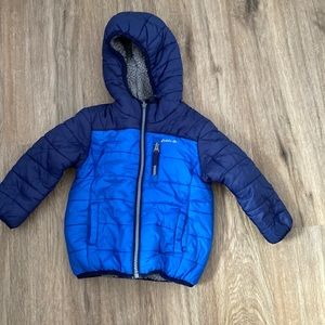 Reversible 2T/3T Eddie Bauer winter coat.  Lots of life left.